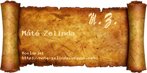 Máté Zelinda névjegykártya
